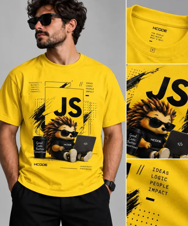 Camiseta JavaScript Mascote