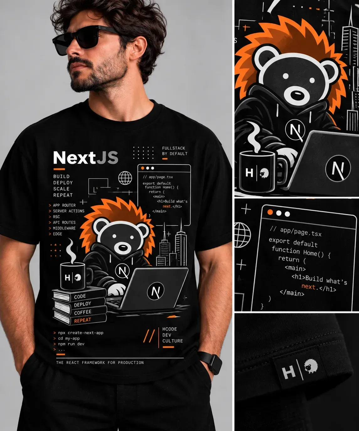 Camiseta Next.js Mascote