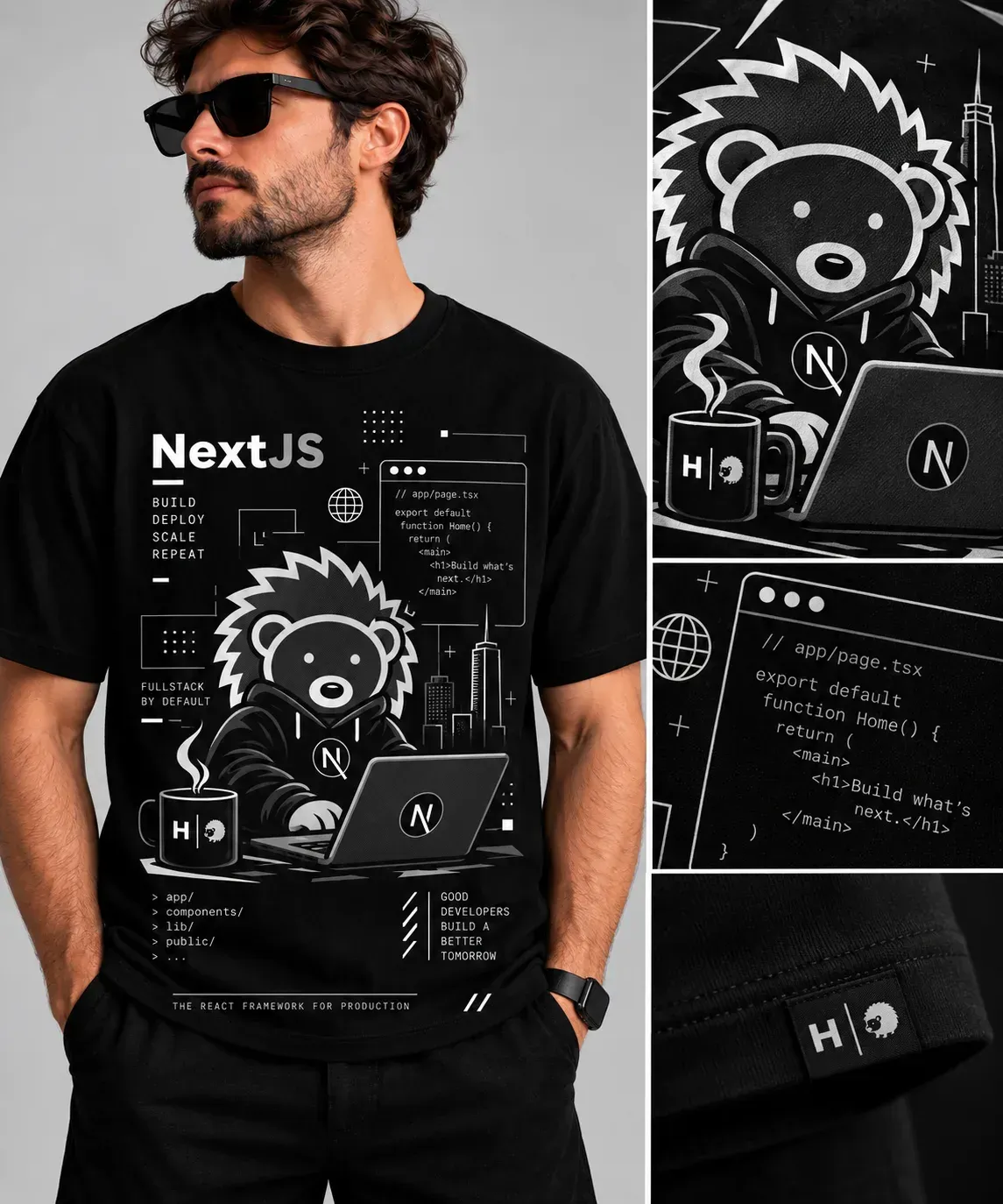 Camiseta Next.js Mono