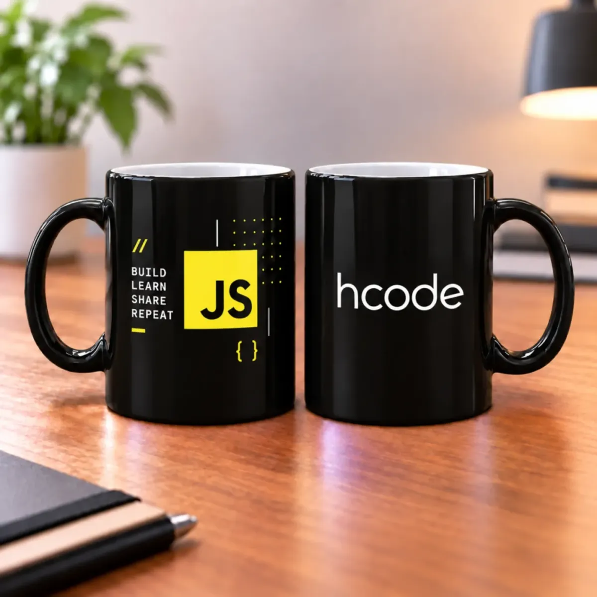 Caneca JavaScript Dark
